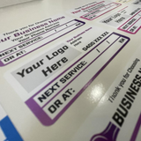 100x Custom Next Service Due Label Sticker
