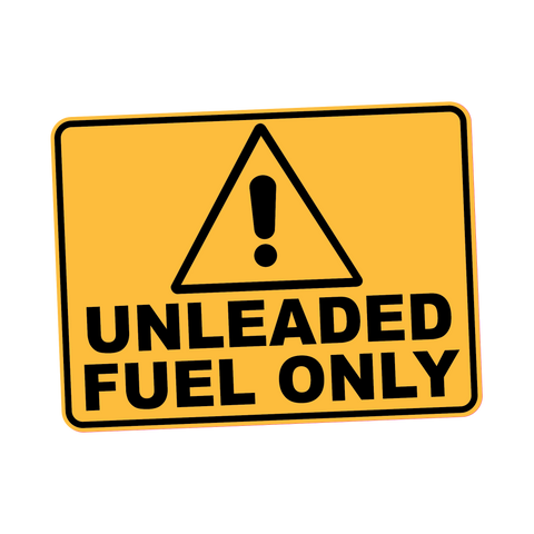 Caution - UNLEADED FUEL ONLY