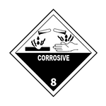 Corrosive Transport Sticker