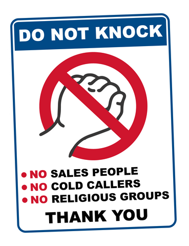 Do Not Knock Sticker