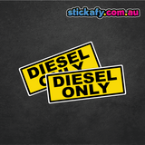 Diesel Only Sticker (x2)