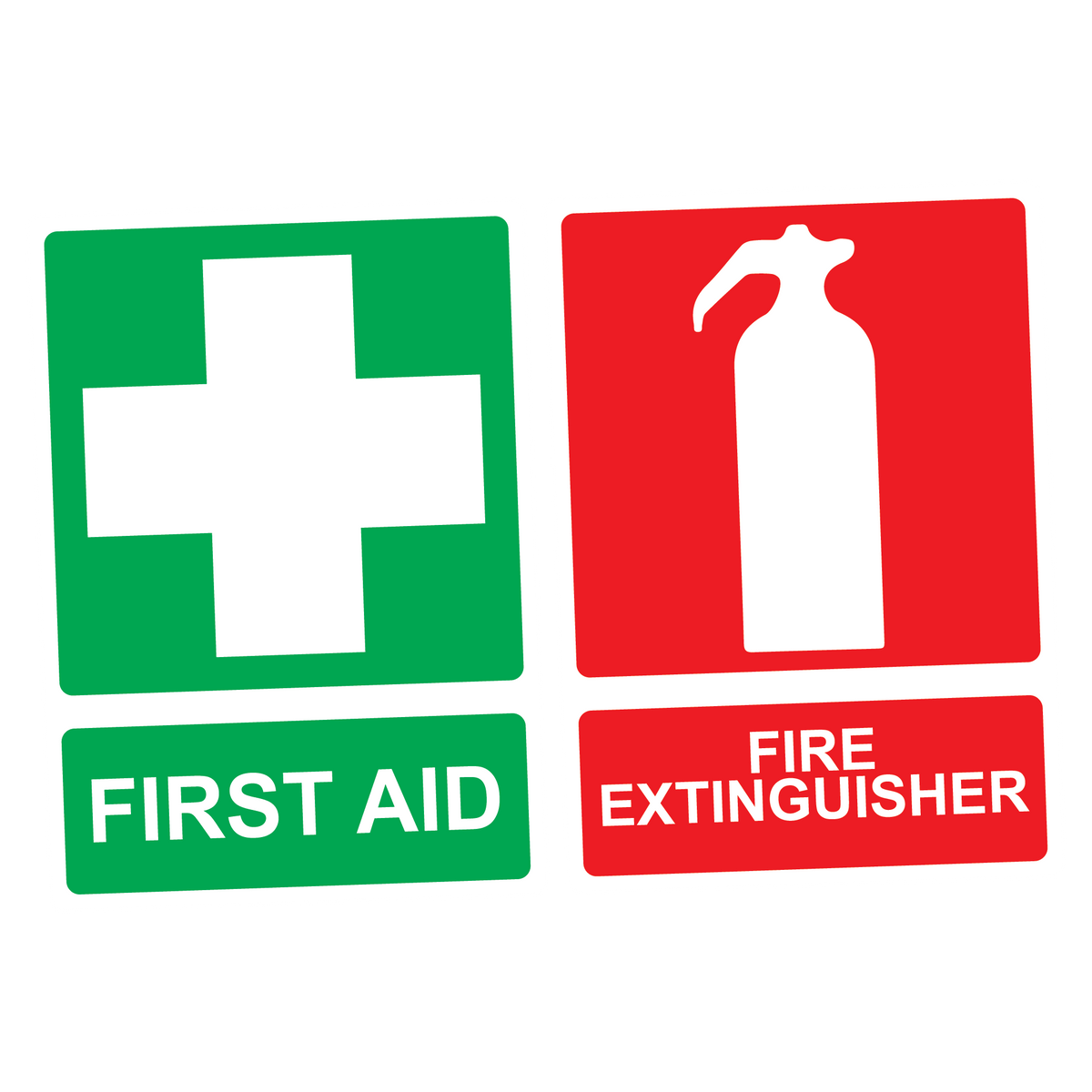 First Fire Sticker First Aid & Fire Extinguisher Combo Sticker – Stickafy