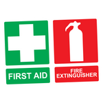 First Aid & Fire Extinguisher Combo Sticker