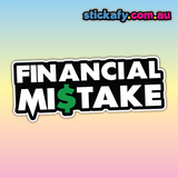 Financial Mistake Sticker