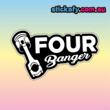 Four Banger Sticker