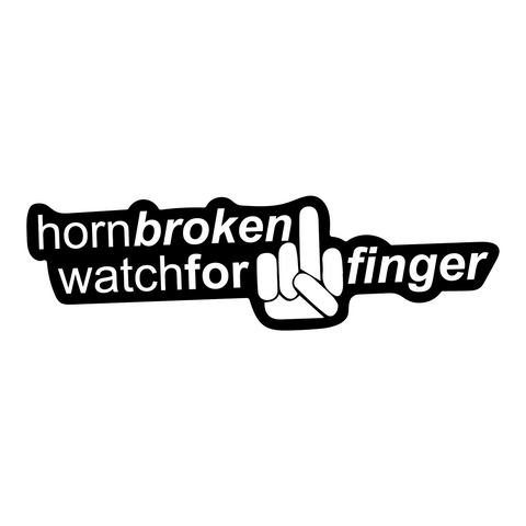 Horn Broken Watch For Finger Sticker
