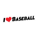 I Love Baseball Sticker