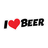 I Love Beer Sticker