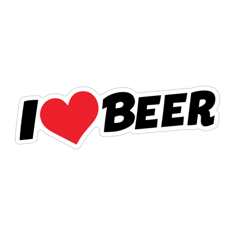 I Love Beer Sticker