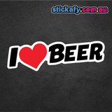 I Love Beer Sticker