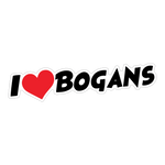 I Love Bogans Sticker