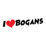 I Love Bogans Sticker