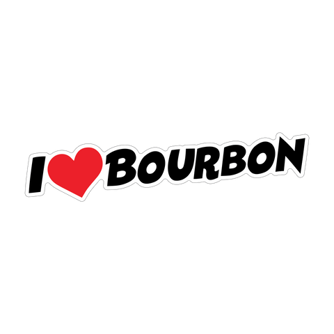 I Love Bourbon Sticker