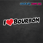 I Love Bourbon Sticker