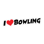 I Love Bowling Sticker