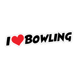 I Love Bowling Sticker