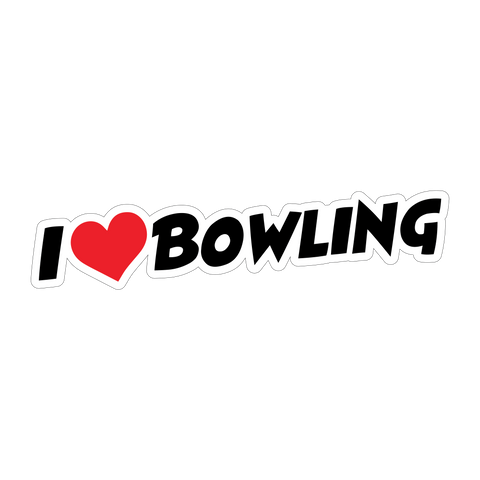 I Love Bowling Sticker