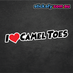 I Love Camel Toes Sticker