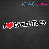 I Love Camel Toes Sticker