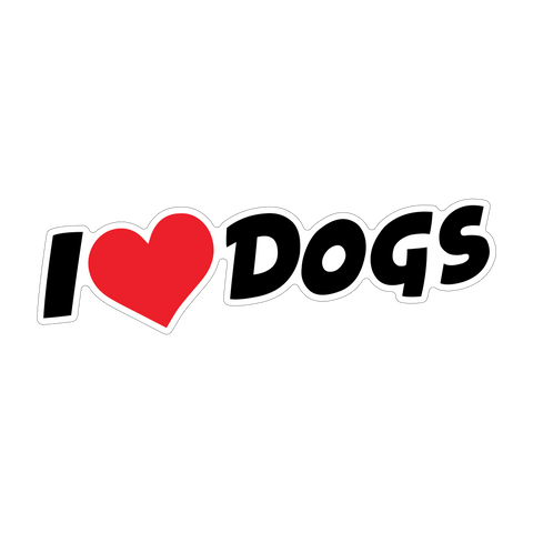 I Love Dogs Sticker