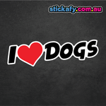 I Love Dogs Sticker