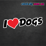 I Love Dogs Sticker