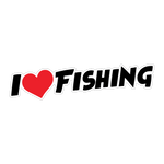 I Love Fishing Sticker