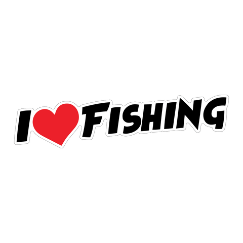 I Love Fishing Sticker