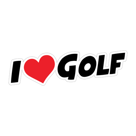 I Love Golf Sticker