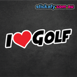 I Love Golf Sticker