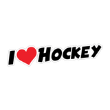 I Love Hockey Sticker