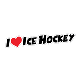 I Love Ice Hockey Sticker