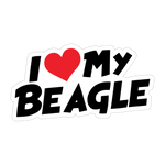 I Love My Beagle Sticker