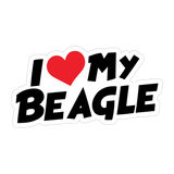 I Love My Beagle Sticker