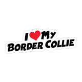 I Love My Border Collie Sticker