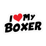 I Love My Boxer Sticker