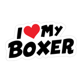 I Love My Boxer Sticker