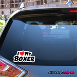 I Love My Boxer Sticker