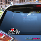 I Love My Bulldog Sticker