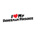 I Love My Doberman Pinscher Sticker