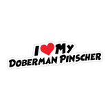 I Love My Doberman Pinscher Sticker