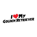 I Love My Golden Retriever Sticker