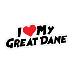 I Love My Great Dane Sticker