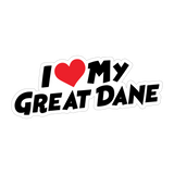 I Love My Great Dane Sticker