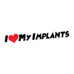 I Love My Implants Sticker