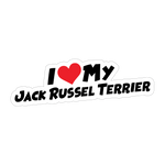 I Love My Jack Russel Terrier Sticker