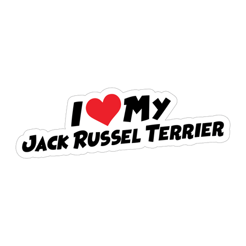 I Love My Jack Russel Terrier Sticker