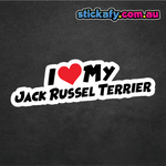 I Love My Jack Russel Terrier Sticker