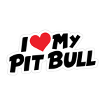 I Love My Pit Bull Sticker