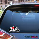 I Love My Pit Bull Sticker